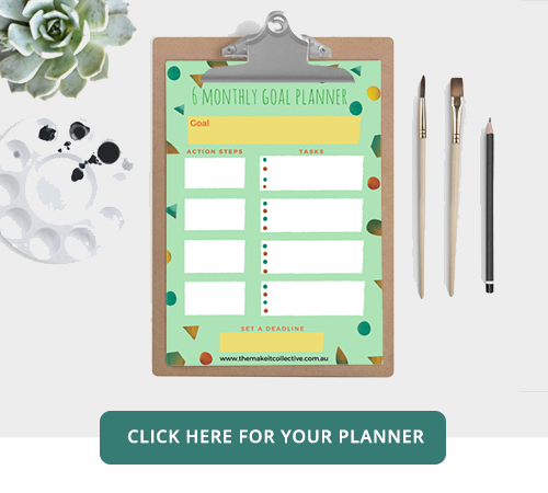 Download your FREE 6-Month goal Planner for Creative Businesses