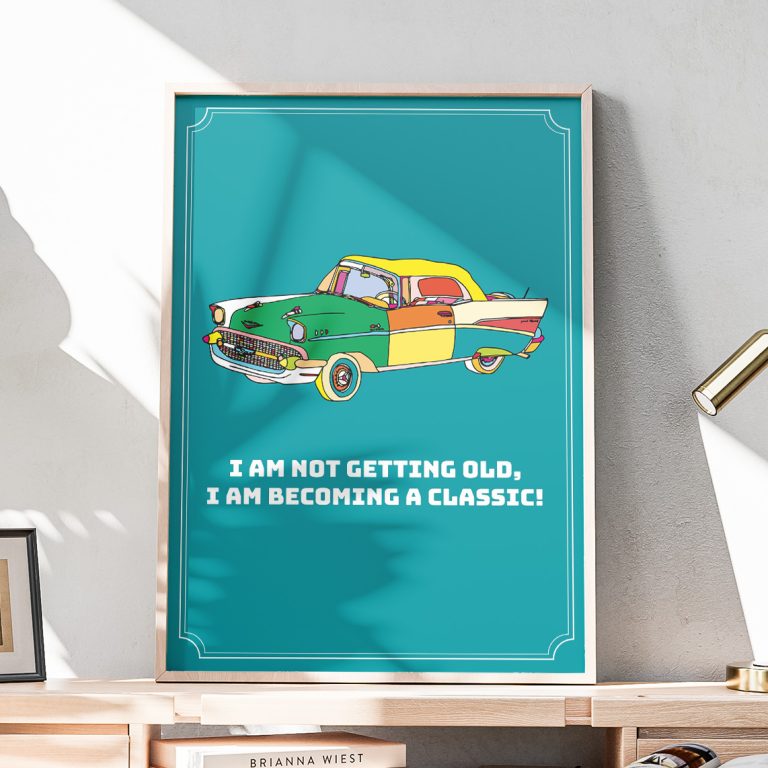 Classic car poster The Make It Collective