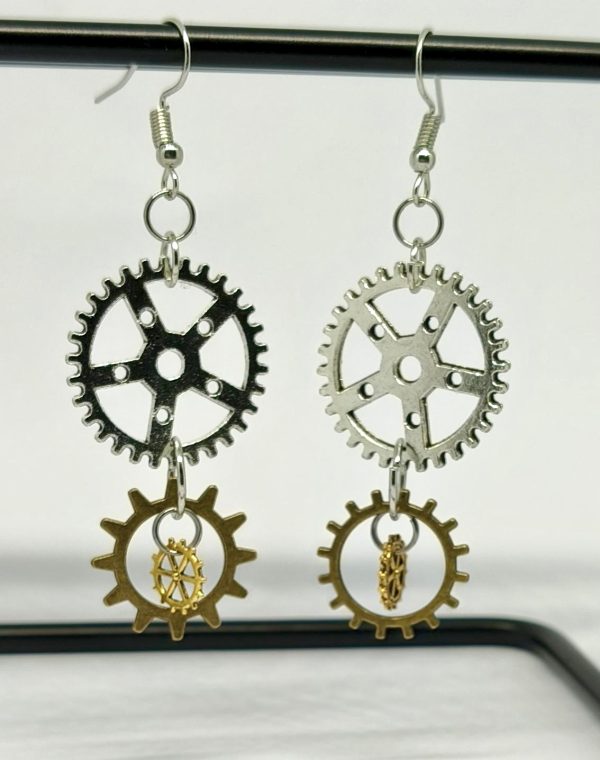 Steampunk earrings. - Image 4