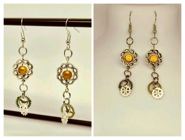 Steampunk earrings.