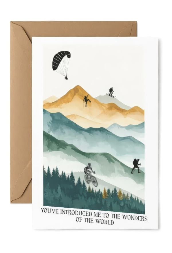 'You've introduced me to the wonders of the world' card