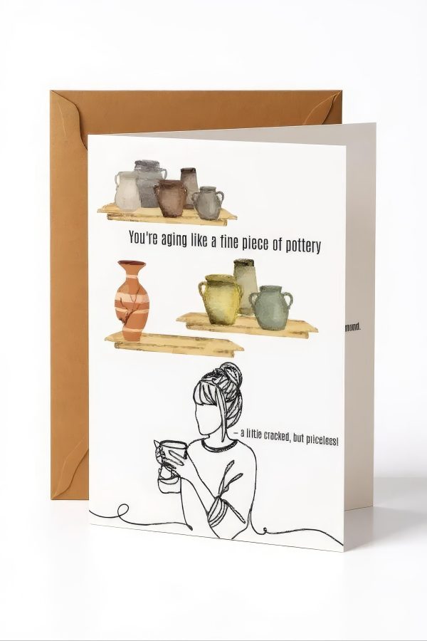 Pottery themed Happy birthday card