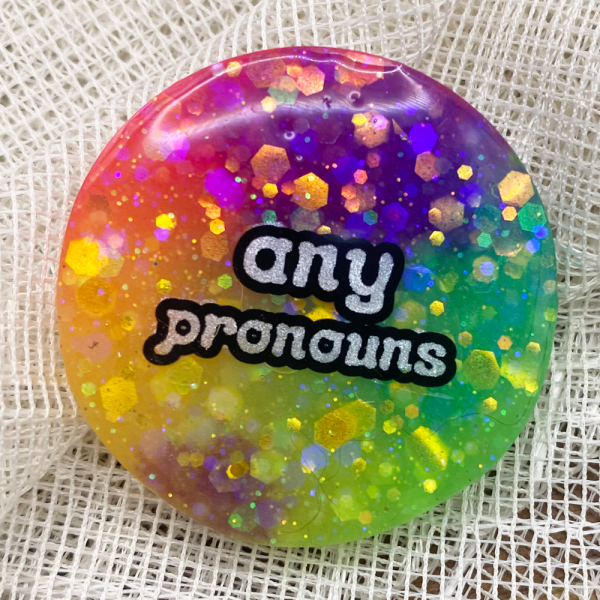 Glowing rainbow pronoun badges by iridian.design - Image 4