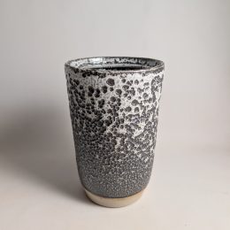 Vase in black and white mottle