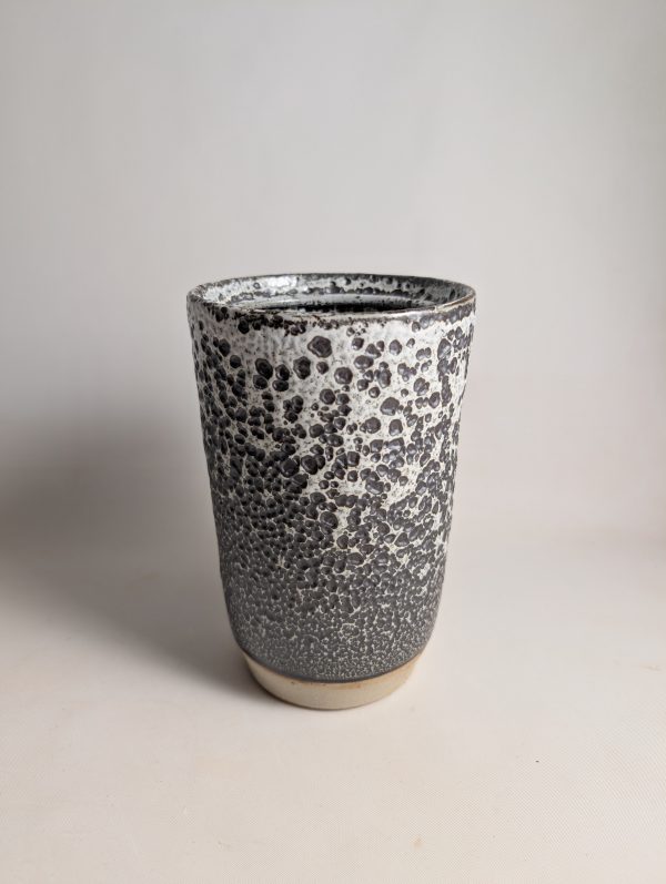 Vase in black and white mottle