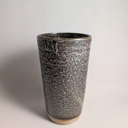 Vase in black and white mottle
